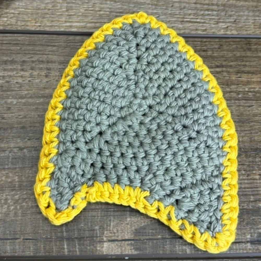 Coasters Star Trek Com Badge Shape Set of 2 Handcrafted Crochet by Seller Cotton